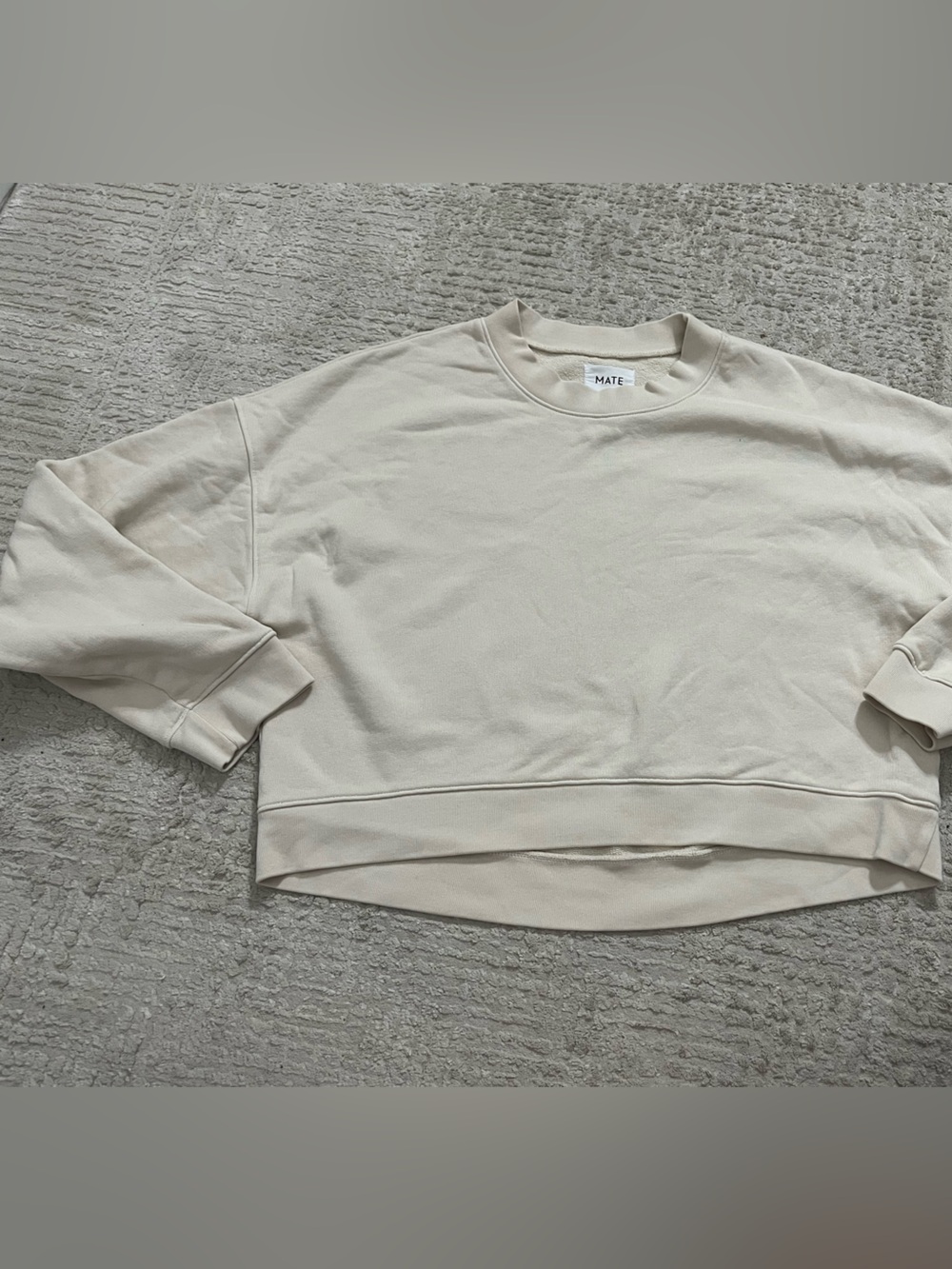 Mate The Label Cropped Crewneck Sweatshirt
